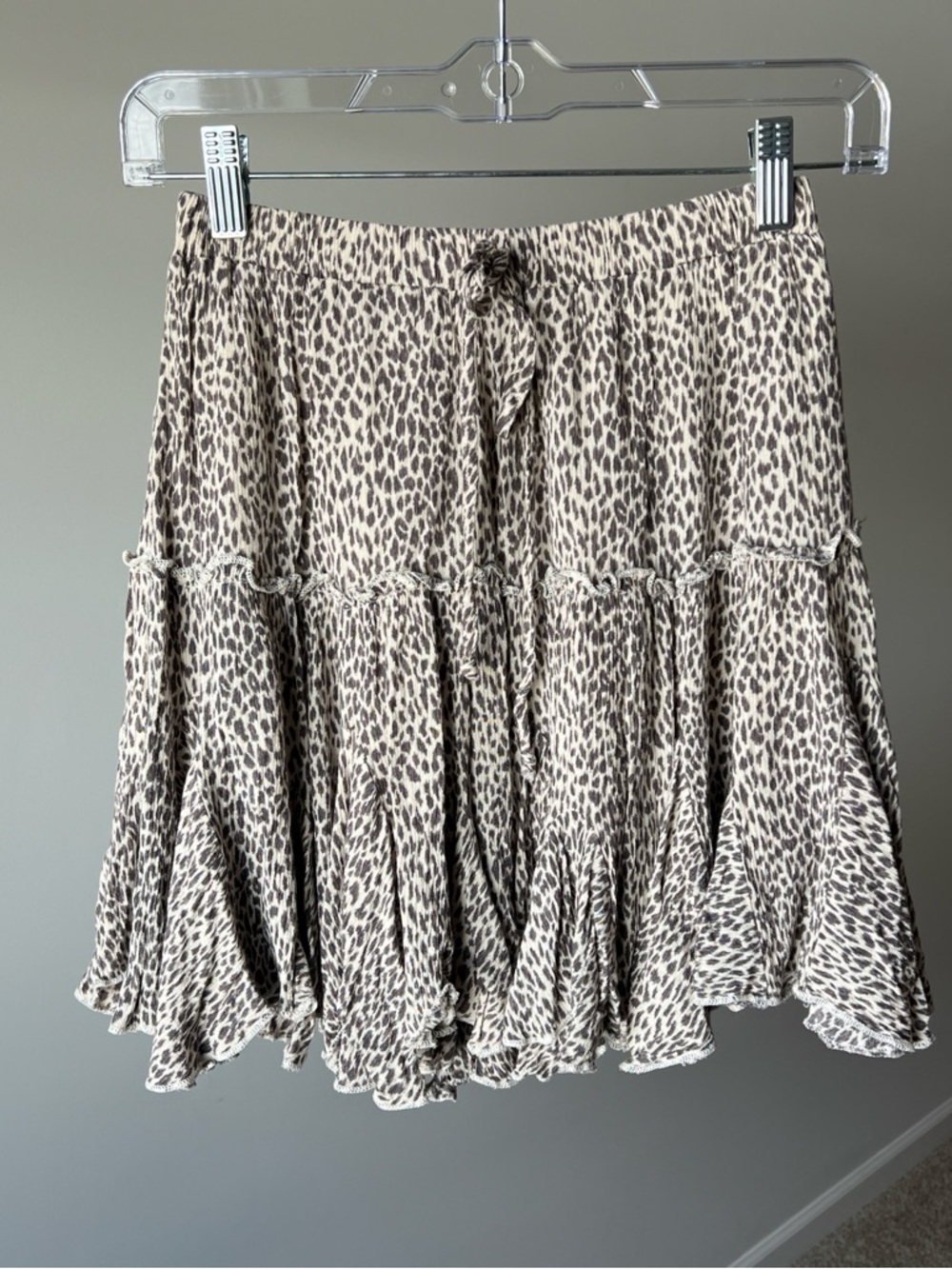 By Together Leopard Print High/Low Waisted Skirt